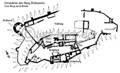 Grundriss der Burg Hohnstein